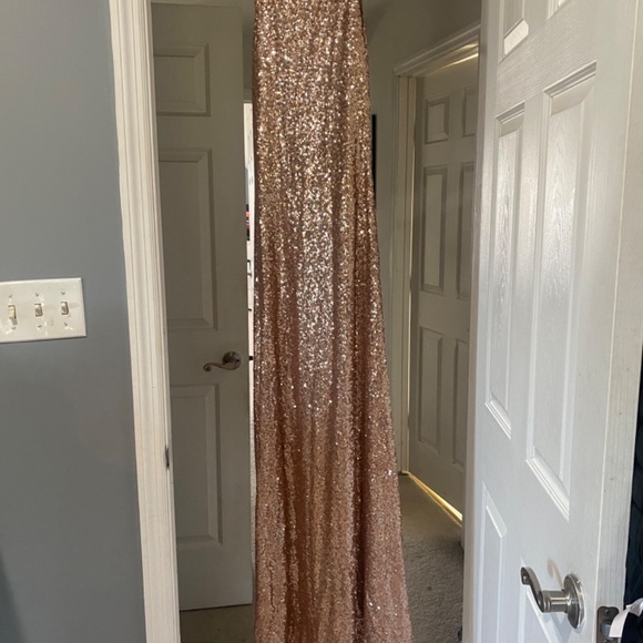 Revelry Rose Gold Sequin Dress - Picture 3 of 3